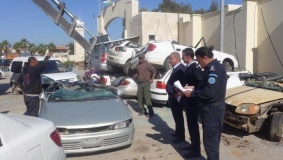 الشرطة تتلف 132 مركبة غير قانونية في رام الله
