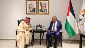 رام الله: الشيخ يستقبل السفير السعودي لدى فلسطين