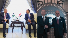 مصطفى يلتقي وزيري خارجية العراق ومصر