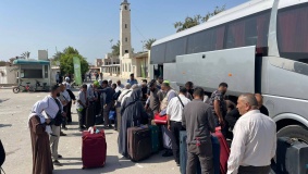 مغادرة الفوج الثاني من حجاج فلسطين إلى السعودية 