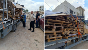 ضبط وإرجاع 3 شاحنات محملة بمخلفات إسرائيلية في قلقيلية