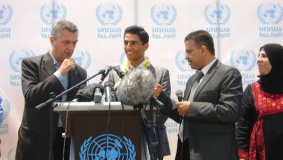 إصابات بالحجارة خلال وجود عساف في مدرسة بجباليا