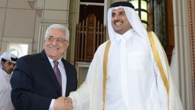 الرئيس يبحث إعمار غزة مع امير قطر