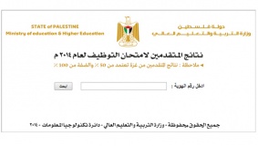 التربية تعلن تتائج المتقدمين لامتحان التوظيف لعام 2014
