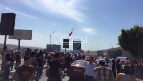 بالصور| المواجهات مع الاحتلال على حاجز حوارة جنوب نابلس