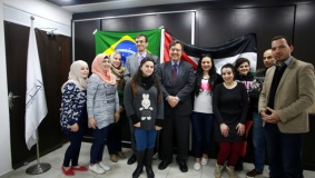 السفير البرازيلي بفلسطين باولو روبيرتو في زيارة لأجيال