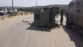 إصابة جنديين اسرائيليين بحادث اصطدام في جنين