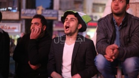 جانب من عرض مباراة فلسطين و الإمارات في رام الله