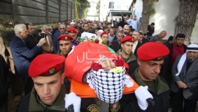 بالصور| الجنازة العسكرية في تشييع الشهيد محمود شعلان