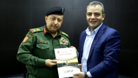 بالصور| قائد الارتباط العسكري اللواء جهاد الجيوسي في زيارة لمقر "أجيال"