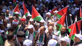 نابلس: مهرجان جماهيري احتفالاً بانتصار القدس
