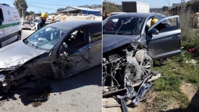 5 إصابات بحادث تصادم بين مركبتين في جنين
