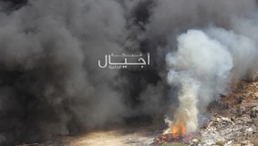حريق في مكب نفايات بالبيرة