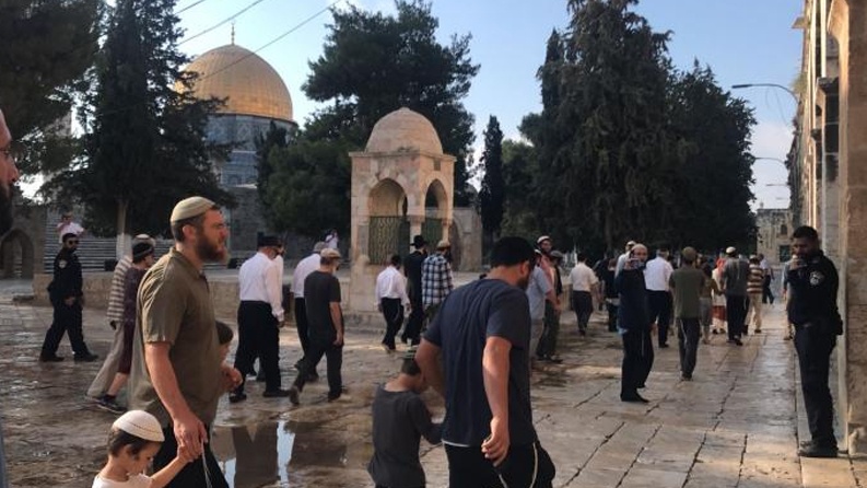مستوطنون يؤدون صلوات تلمودية في الأقصى