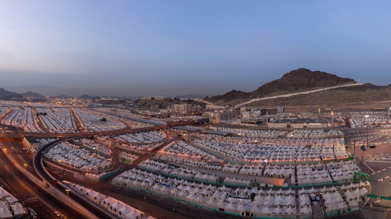 منطقة منى حيث قضى الحجاج يوم التروية
