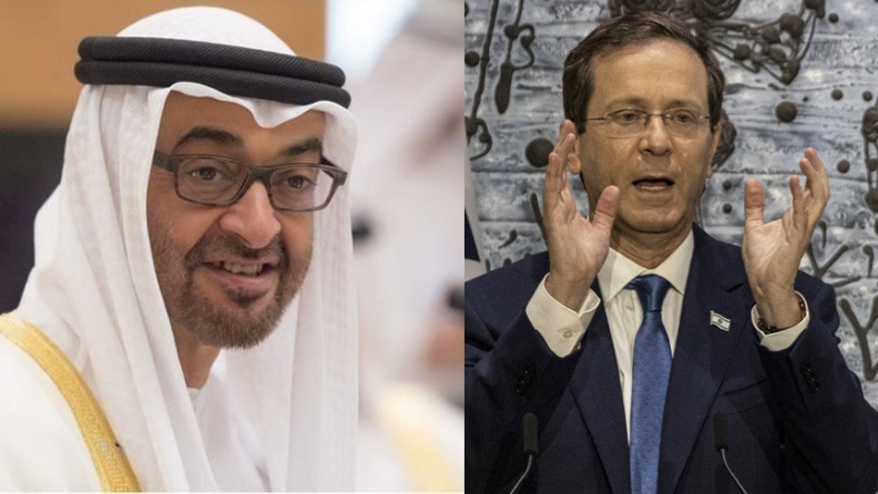 بن زايد يدعو رئيس إسرائيل لزيارة الإمارات