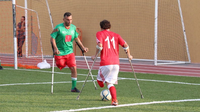 اختتام بطولة كأس القطاع لكرة القدم البتر بدعم من بنك فلسطين وبتنظيم من اللجنة البارالمبية