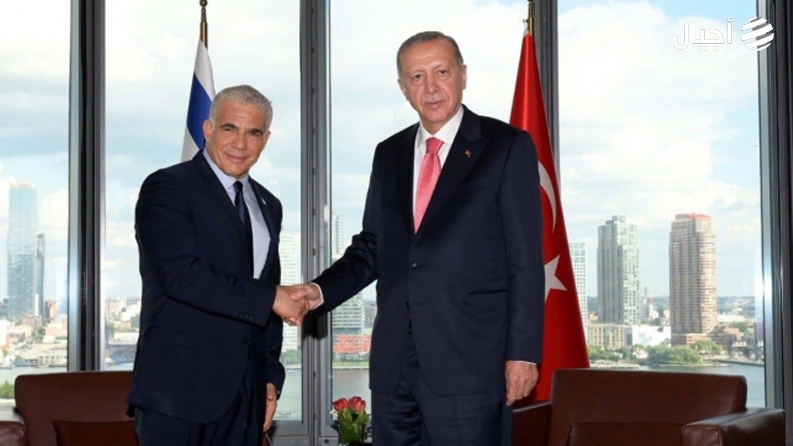 لبيد بحث مع إردوغان ملف الأسرى الإسرائيليين لدى حماس