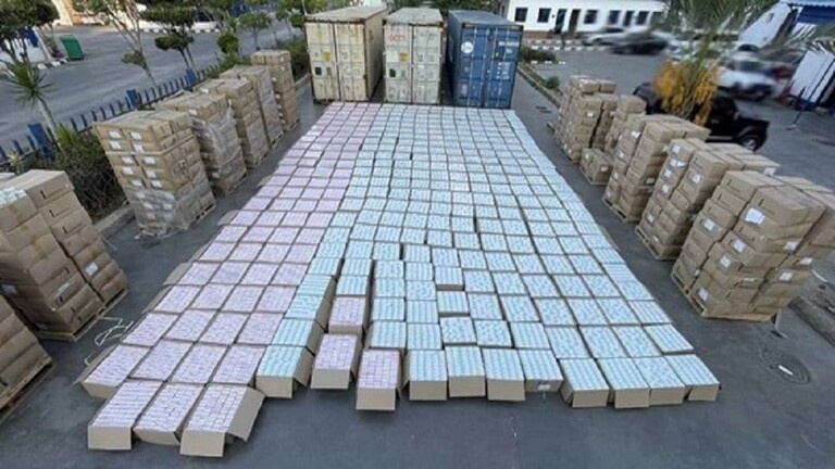 (صور) مصر: ضبط 18 مليون قرص مخدر في ميناء الإسكندرية