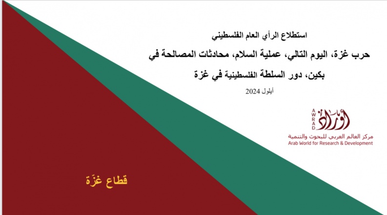 استطلاع .. إقامة دولة فلسطينية مستقلة على أساس حل الدولتين ما زال يحظى بنسبة الـتأييد الاكبر
