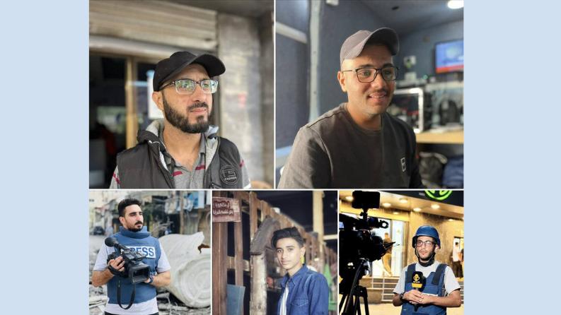 استشهاد 5 صحفيين في قصف على مخيم النصيرات