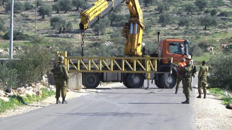 جيش الاحتلال يغلق طريق عقبة حسنة غرب بيت لحم