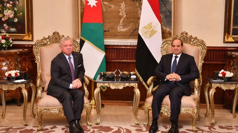 السيسي وملك الأردن يجددان رفض تهجير أهل غزة