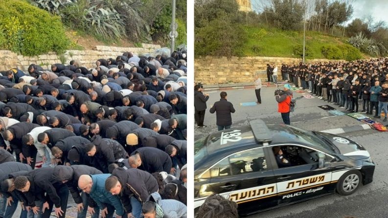الاحتلال يمنع صلاة العيد في الأقصى والمصلون يؤدونها في محيطه