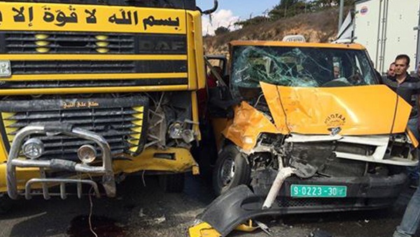 7 إصابة مواطنين بحادث سير في الخليل