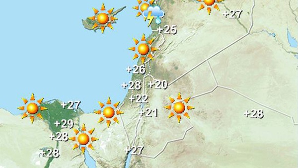 ارتفاع طفيف على الحرارة لتبقى بحدود الـ 20 درجة