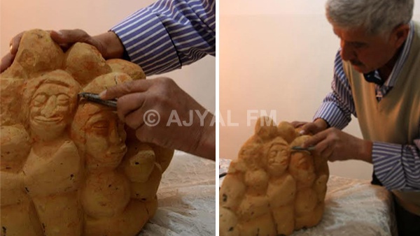 النحّات ابراهيم عمرو .. يجسد بفنه المعاناة الفلسطينية