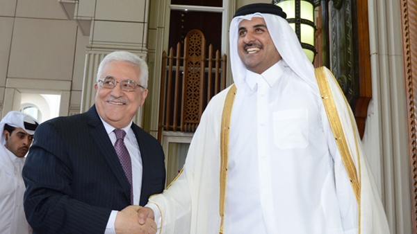 الرئيس يبحث إعمار غزة مع امير قطر