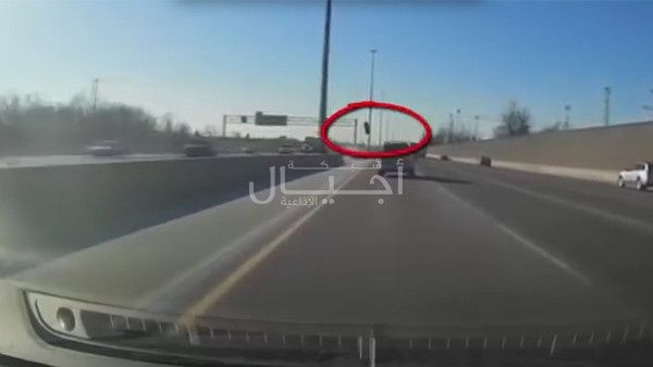 شاهد : حادث على طريق سريع