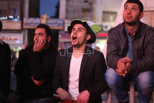 جانب من عرض مباراة فلسطين و الإمارات في رام الله