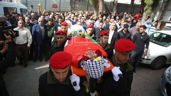 رام الله تشييع الشهيد شعلان في دير دبوان