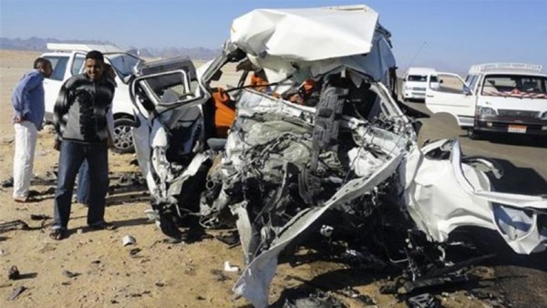 وفاة 15 شخصا بحادث سير جنوب مصر