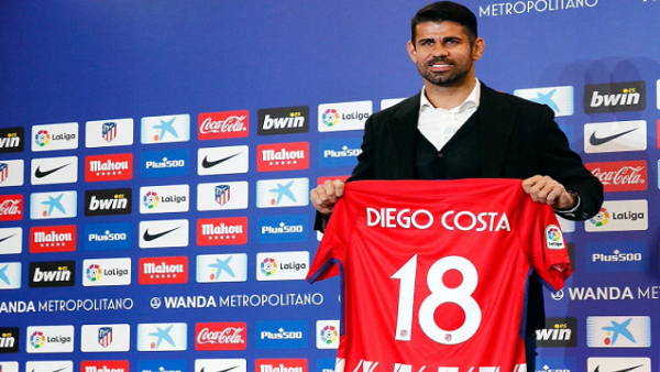 أتلتيكو مدريد يقدم كوستا وفيتولو في مؤتمر صحفي