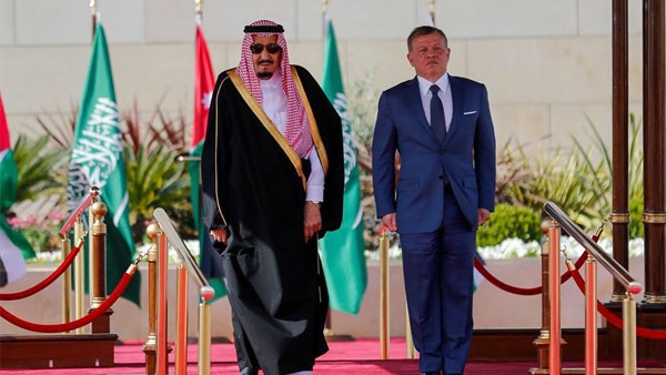 العاهل الأردني يستقبل الملك سلمان بن عبد العزيز