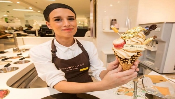 مثلجات في لندن مكونة من الذهب والألماس!