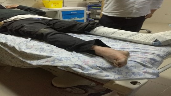 اصابة مواطنين دهسمها جيب عسكري اسرائيلي شرق قلقيلية