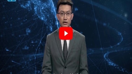 مذيع أخبار يعمل بتقنية الذكاء الاصطناعي