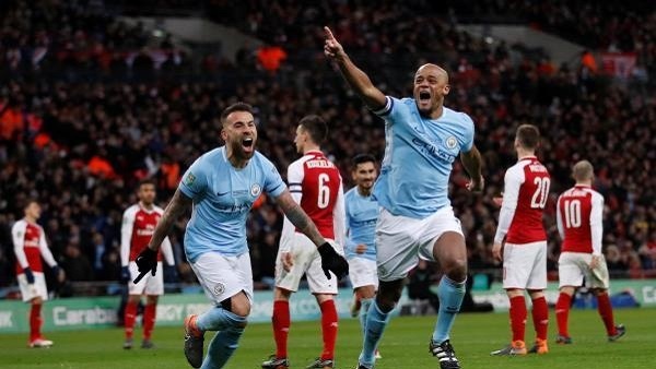 مانشستر سيتي يتوج بكأس الرابطة على حساب أرسنال