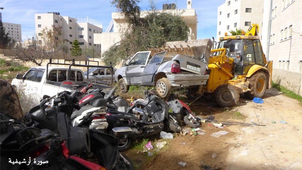 جنين: إتلاف 125 مركبة غير قانونية