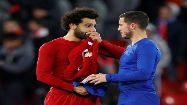 هازارد يفضل مواطنه على محمد صلاح