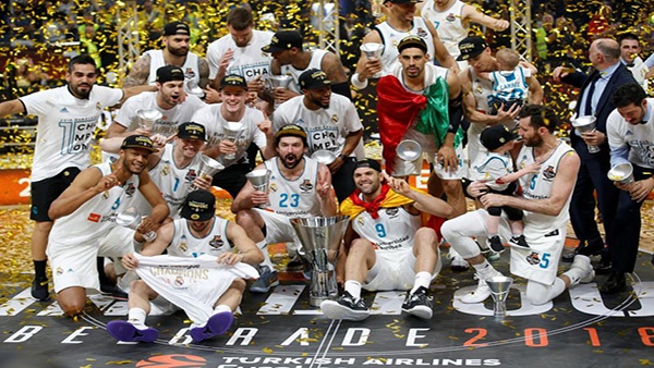 ريـال مدريد يتوج بلقبه الأوروبي العاشر بكرة السلة