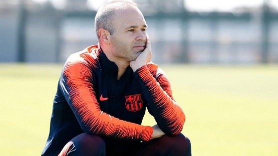 إنييستا يتمنى فوز برشلونة هذا الموسم بلقب دوري الأبطال