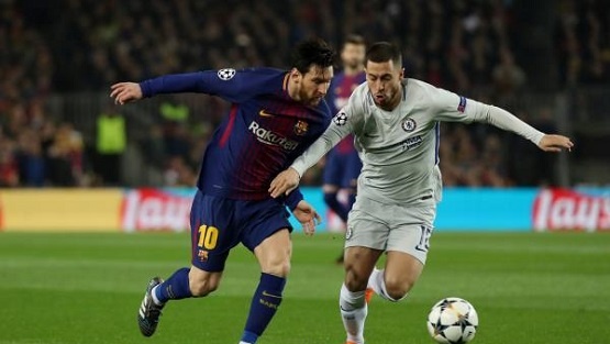 هازارد يعتبر ميسي اللاعب الأفضل بكرة القدم
