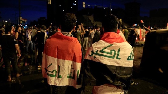 استمرار التظاهرات في العراق رغم حظر التجوال