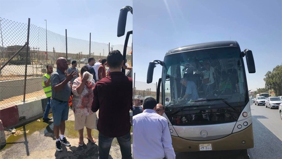 انفجار يستهدف حافلة سياحية عند المتحف المصري الكبير