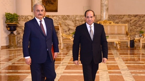 السيسي يعلن مع حفتر وصالح مبادرة سياسية بشأن ليبيا
